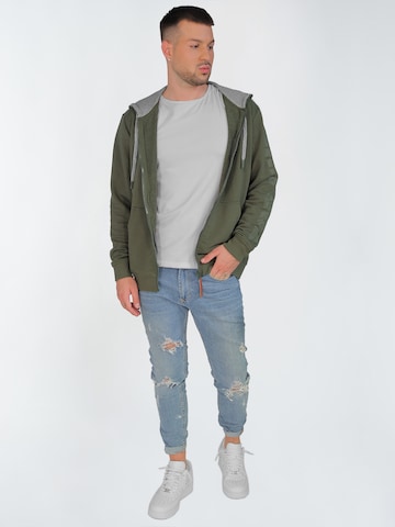 TOP GUN Sweatjacke in Grün