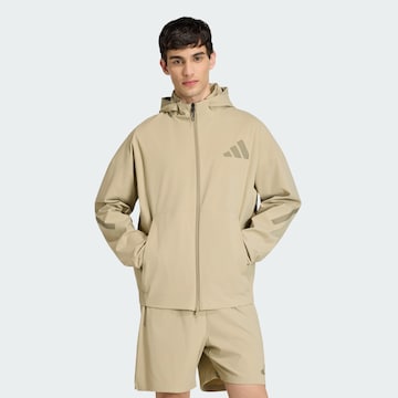 ADIDAS SPORTSWEAR Sportjacke 'Z.N.E.' in Braun: Vorderseite