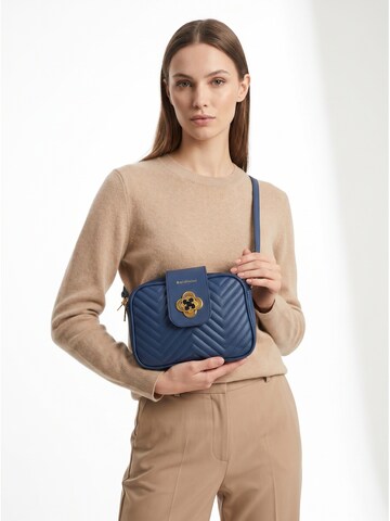Borsa a spalla 'Borsa a Mano Donna Ecopelle Vegan - Chiusura Zip e Tracolla' di Baldinini Trend in blu