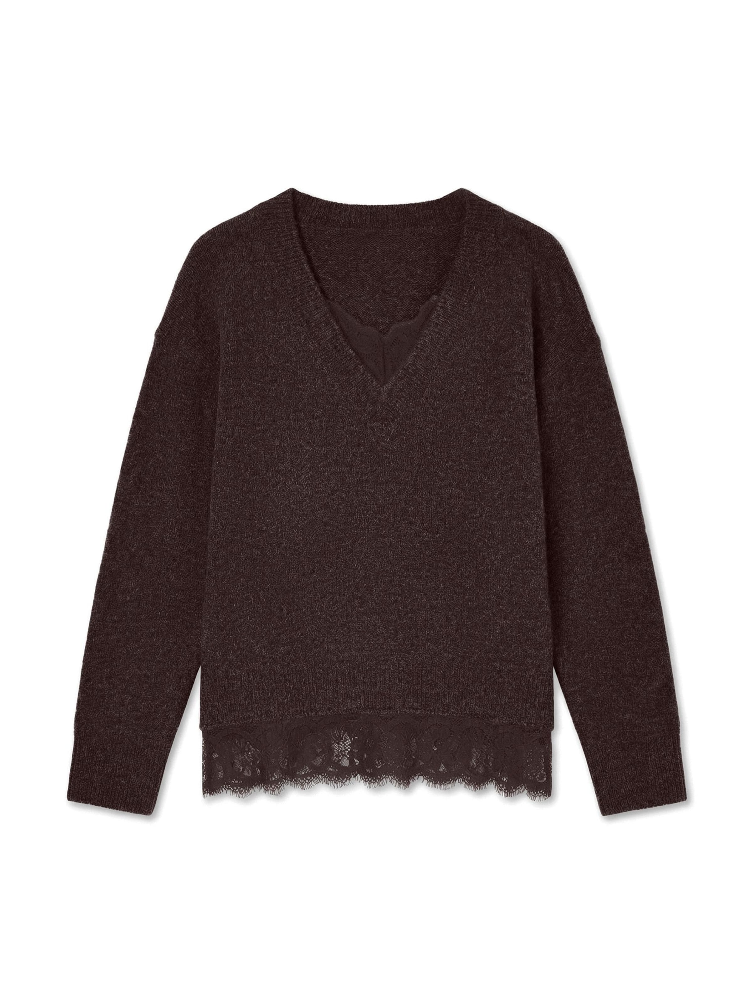 Pull-over 'AWJane' VERO MODA en marron : devant