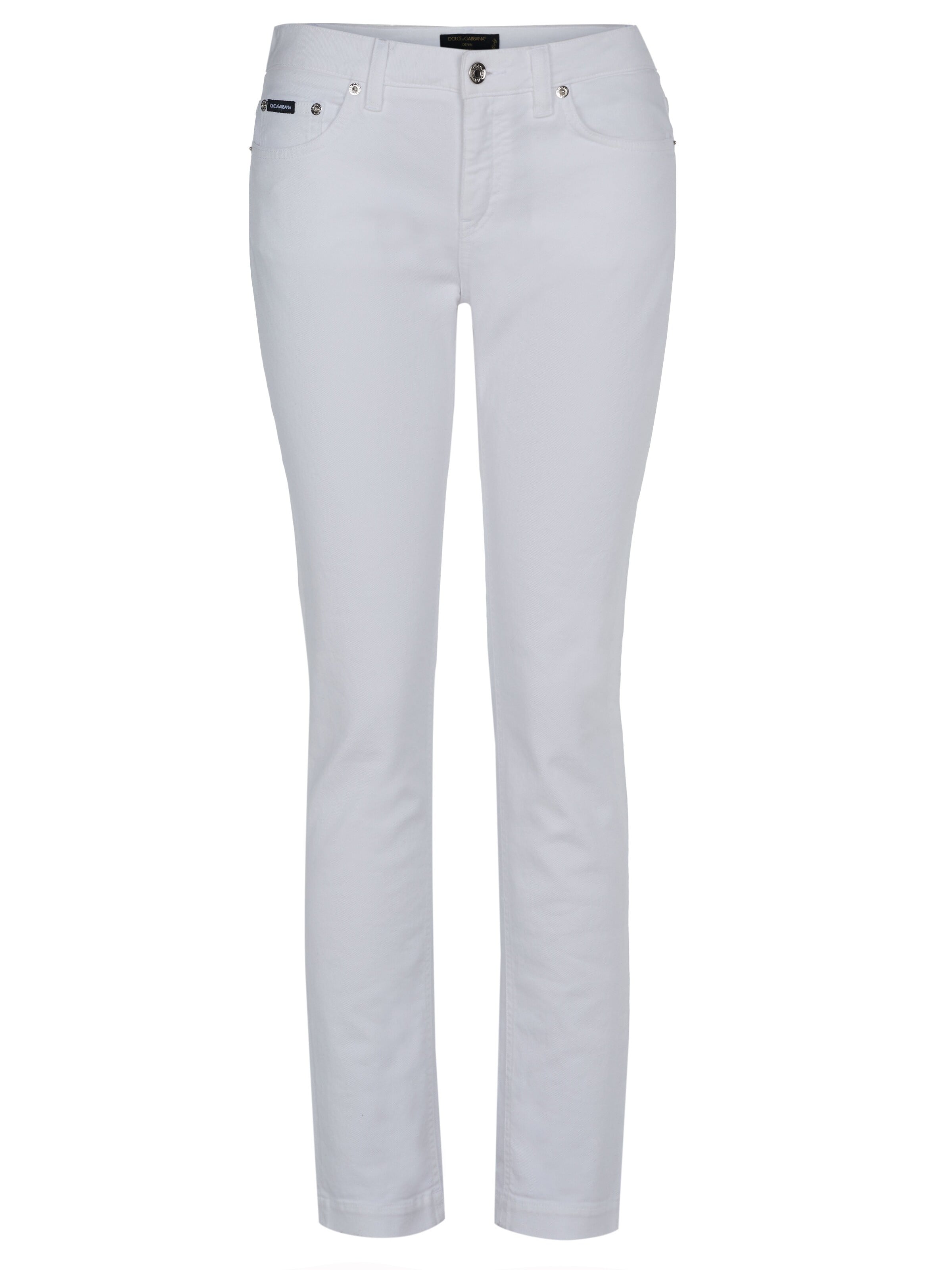 DOLCE & GABBANA - Vaquero 'Dolce & Gabbana GIRLY Jeans weiß' en blanco: frente