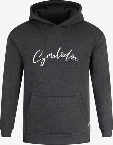 Smilodox Sweatshirt 'Kane' in Grijs: voorkant