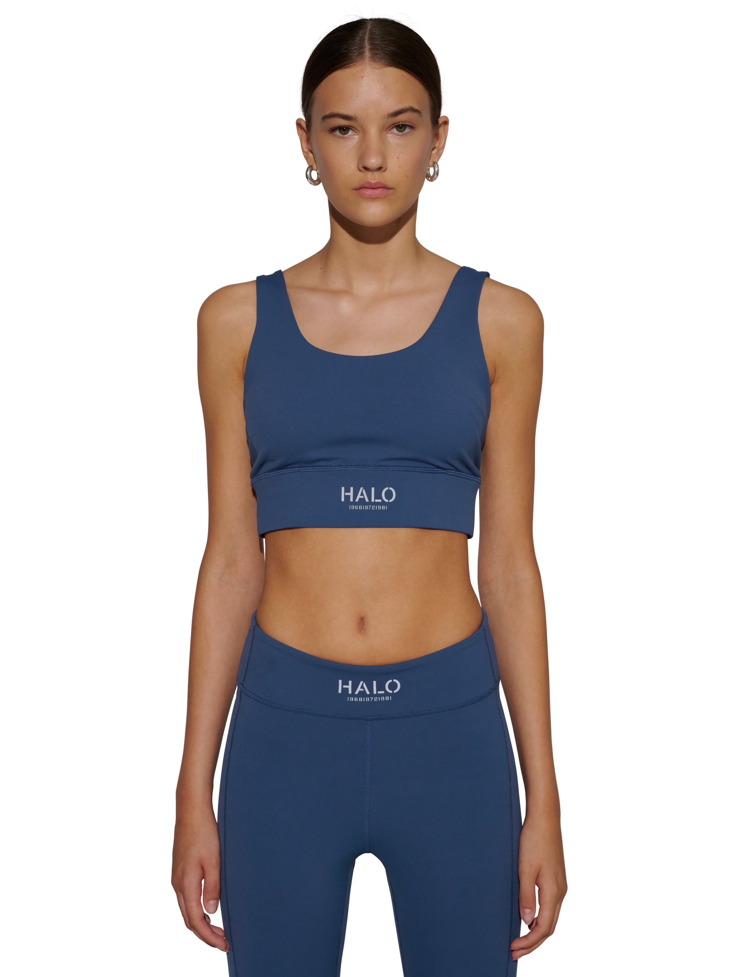 Bustier Haut de sport HALO en bleu : devant
