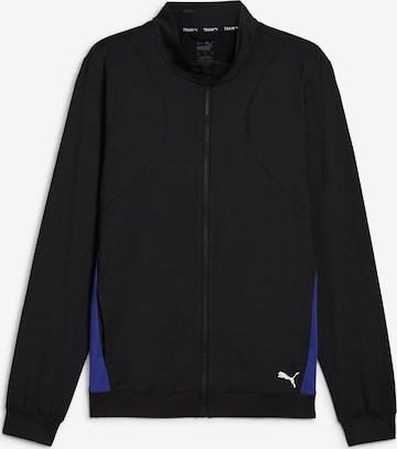 PUMA Athletic Zip-Up Hoodie 'Cloudspun' in Black: front