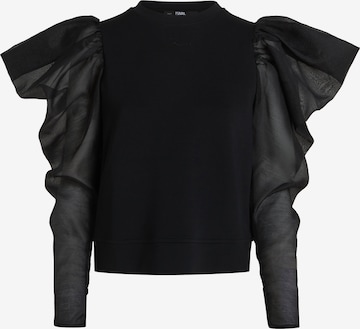 Sweat-shirt Karl Lagerfeld en noir : devant