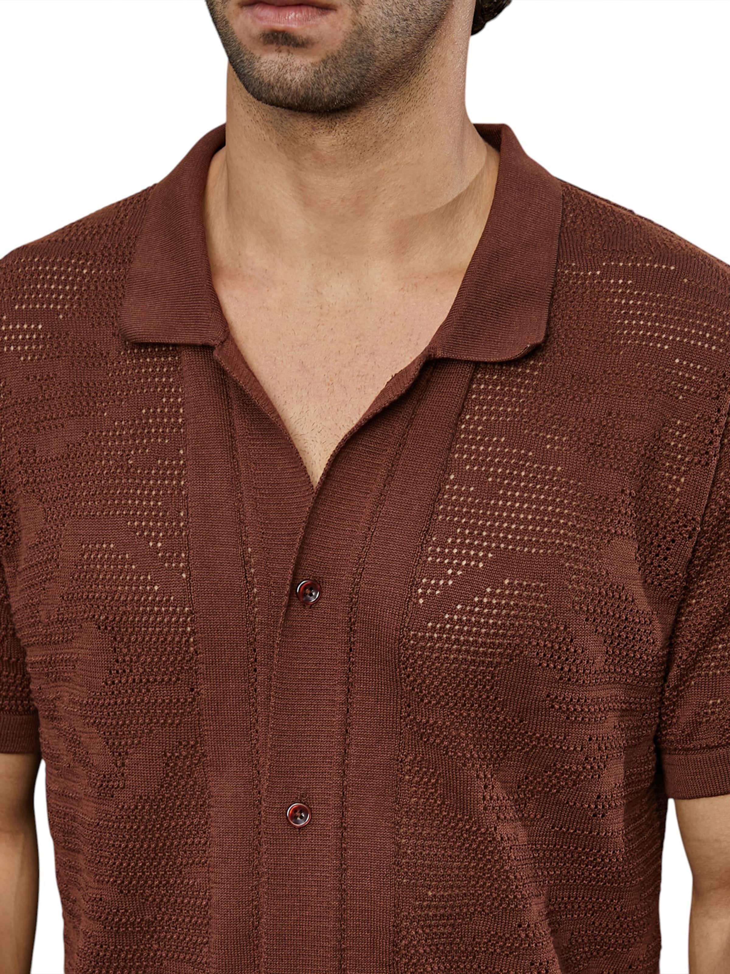 Campus Sutra - Ajuste regular Camisa 'Briana' en marrón