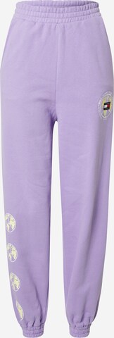 Tommy Jeans Tapered Pants 'Unitees 1' in Purple: front