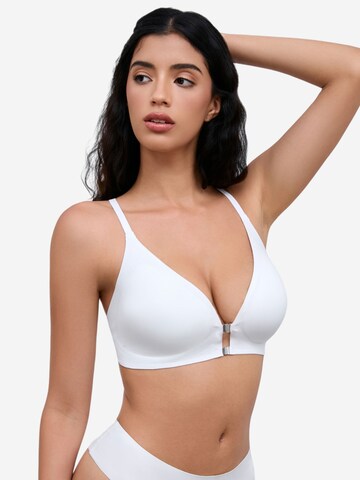 SHARICCA Push-up Bra 'SHARICCA Women's front-closure bra' in White