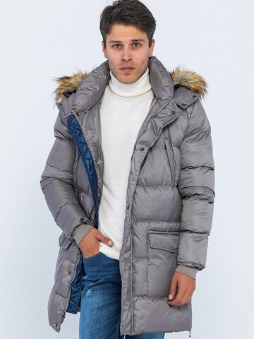 Manteau d’hiver 'Alberta' Giorgio di Mare en gris : devant