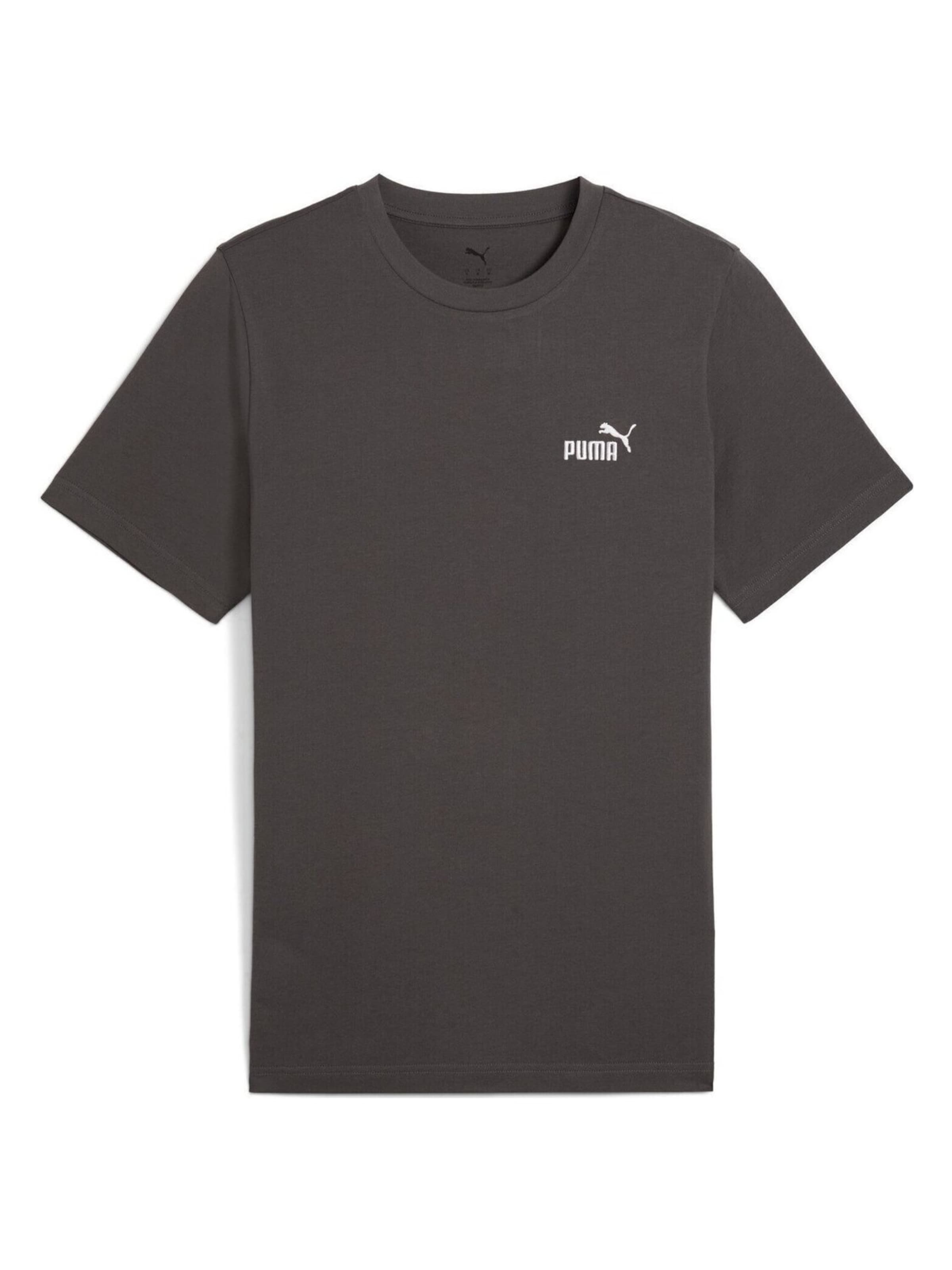 PUMA Shirt 'Puma Ess Small No. 1 Logo Tee S' in L in de kleur Antraciet, Productweergave