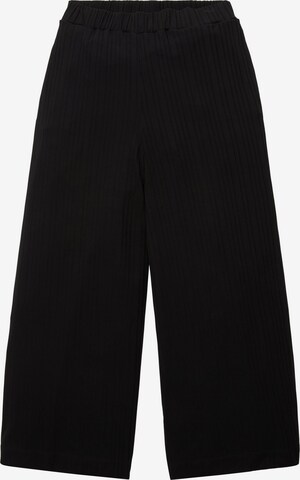 TOM TAILOR Wide Leg Hose in Schwarz: predná strana