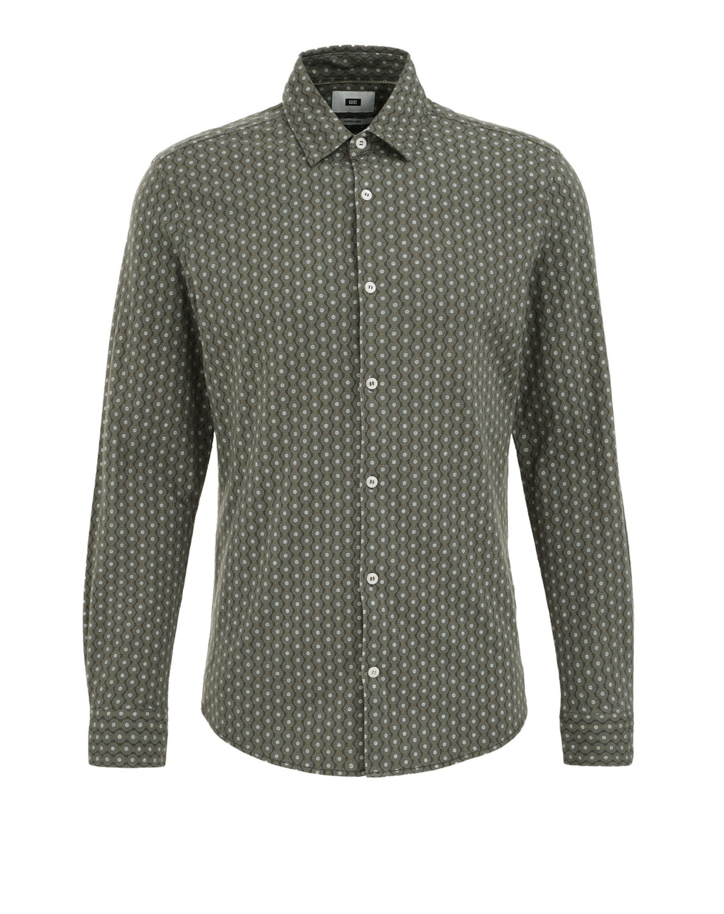 WE Fashion - Slim Fit Camisa em verde: frente