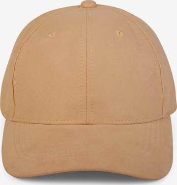 styleBREAKER Cap 'Cap in Wildleder Optik' in Beige: front