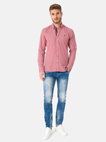 Jacey Quinn Regular Fit Hemd in Rot