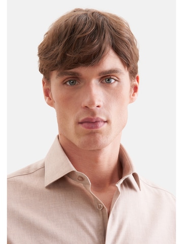 SEIDENSTICKER Slim fit Business shirt in Beige