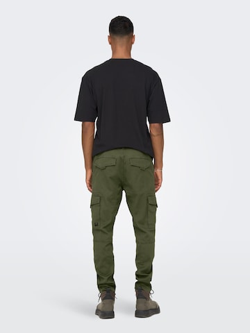 Only & Sons Tapered Cargo Pants 'Dean' in Green