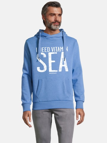 Sweat-shirt 'Heff - Vitamin sea' salzhaut en bleu : devant