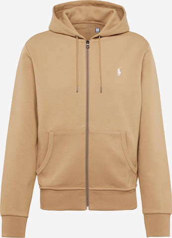 Polo Ralph Lauren Ζακέτα φούτερ σε καφέ: μπροστά