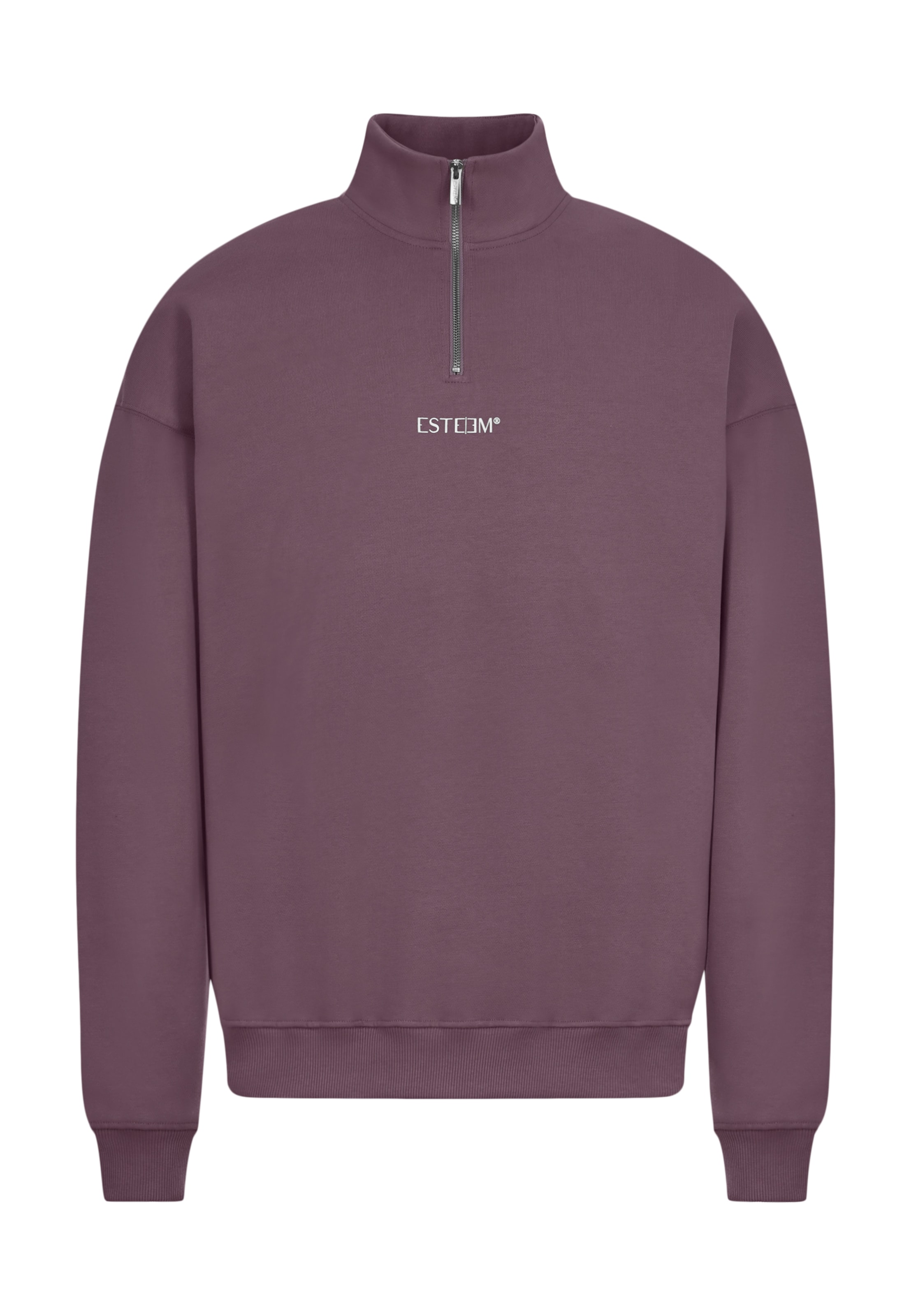 ESTEEM Collegepaita ' Discreet Oversized Halfzip ' värissä vaaleanpunainen: etupuoli