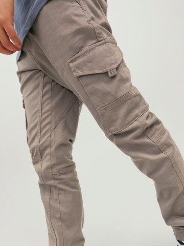 Jack & Jones Junior Tapered Trousers 'JNRPau JJFlake' in Brown