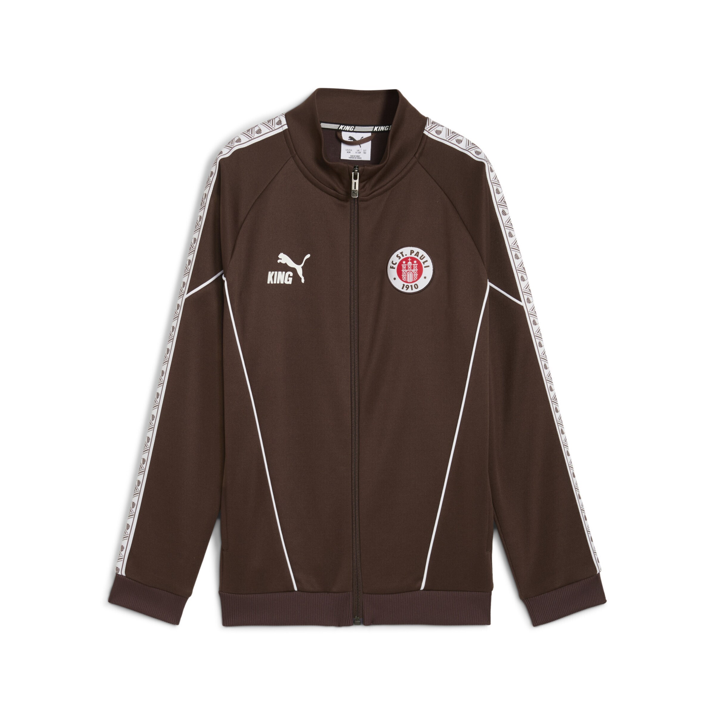 PUMA Jacke 'FC St. Pauli King Anthem' in Braun: Vorderseite