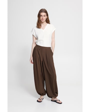 ICHI Baggy Trousers 'IHFAVA ' in Brown