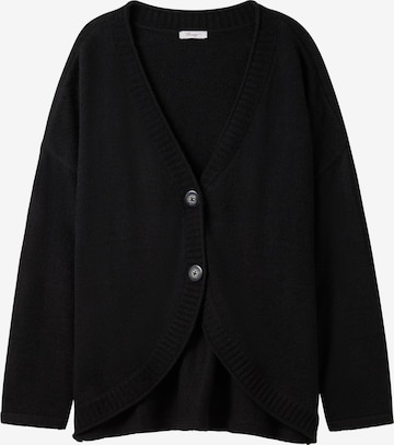 SHEEGO Knit Cardigan in Black: front