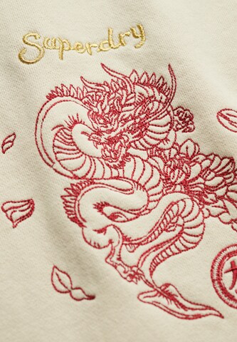 Superdry Sweatshirt 'Tokyo Narrative ' in Beige