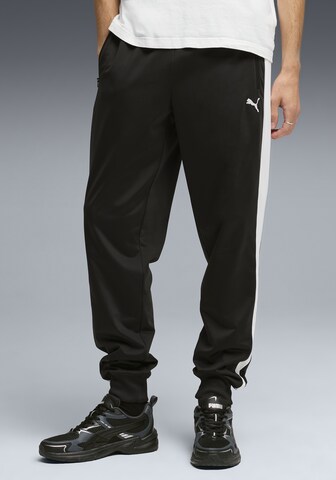 PUMA Tapered Workout Pants 'ESS T7' in Black: front