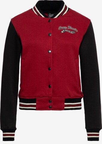 Queen Kerosin Sweatjacke 'We Can Do It' in Rot: Vorderseite