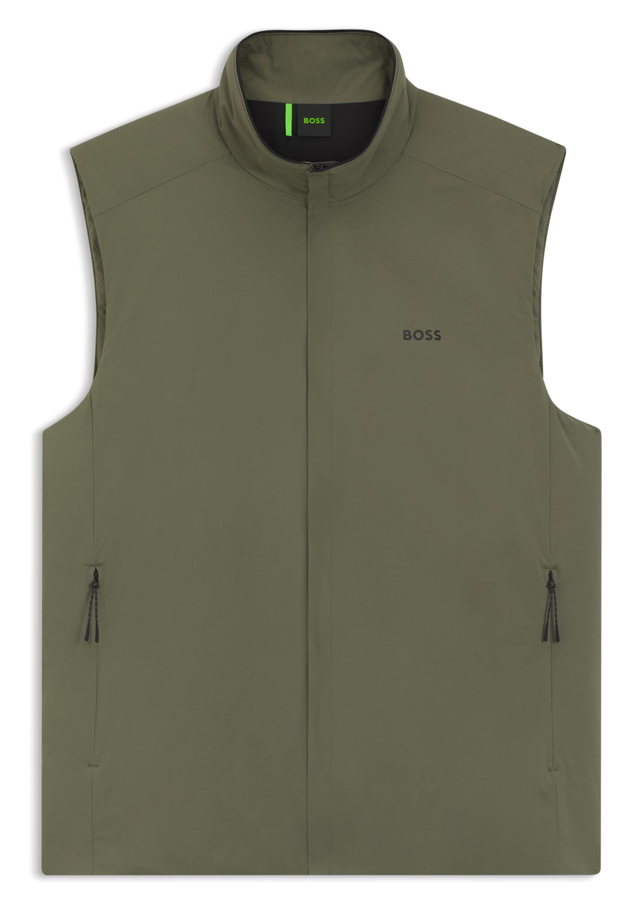 BOSS Weste 'Lite-X' in Grün: Vorderseite