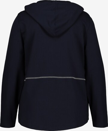 Ulla Popken Zip-Up Hoodie in Blue