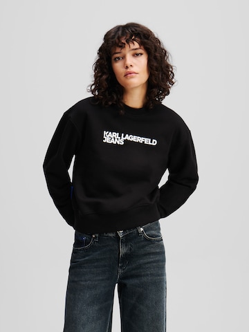 KARL LAGERFELD JEANS Sweatshirt 'ESSENTIAL' in Schwarz: Vorderseite