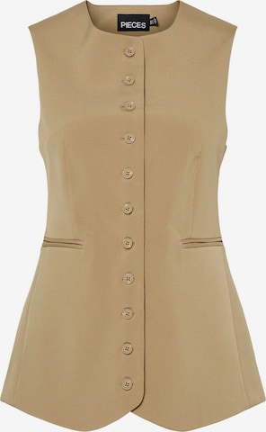 PIECES Anzugweste 'PCTempre' in Braun: Vorderseite