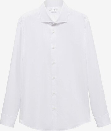 MANGO MAN Slim fit Business Shirt 'Masnou' in White: front