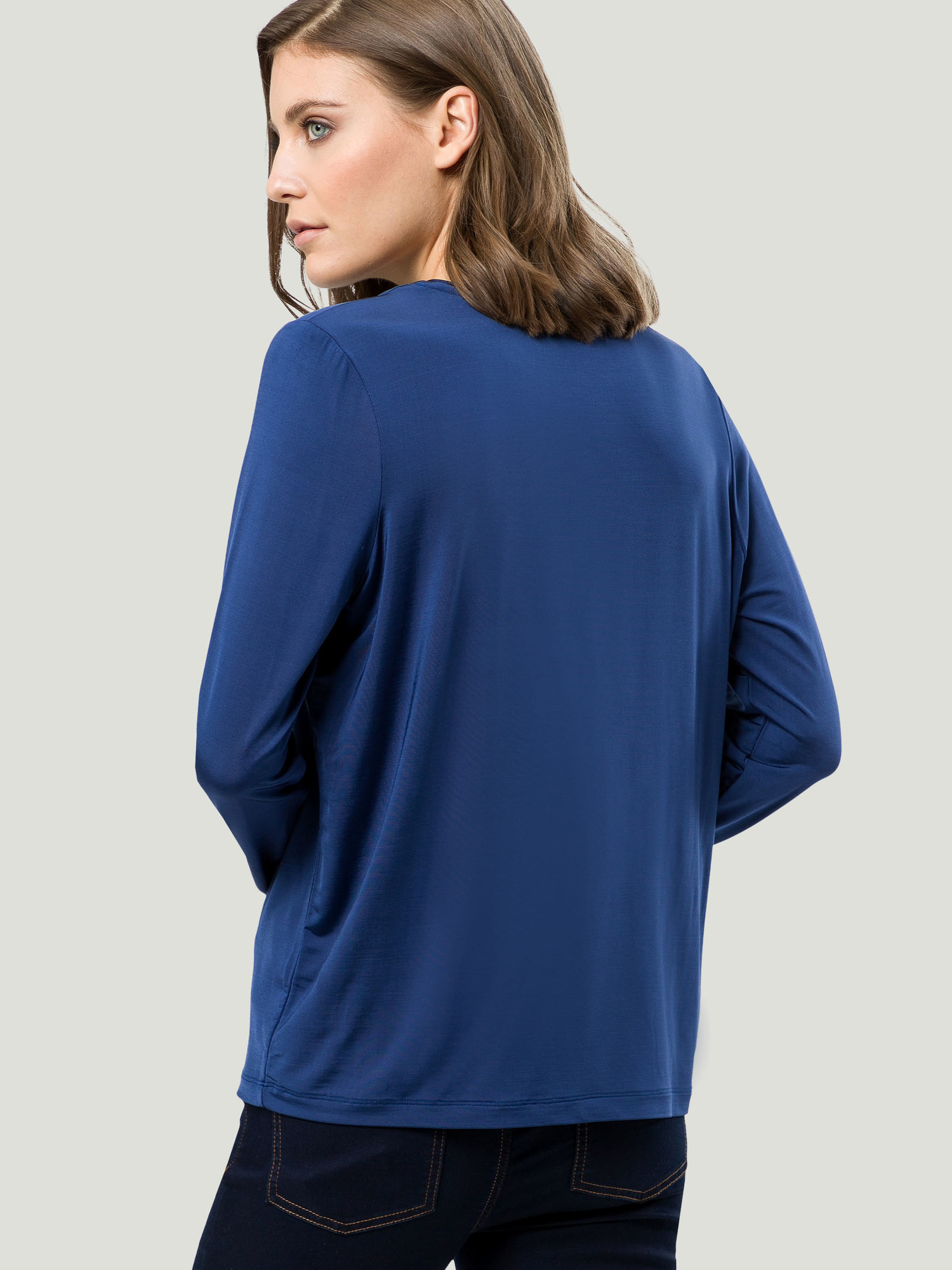 zero Shirt mit Rundhalsausschnitt in Blau 