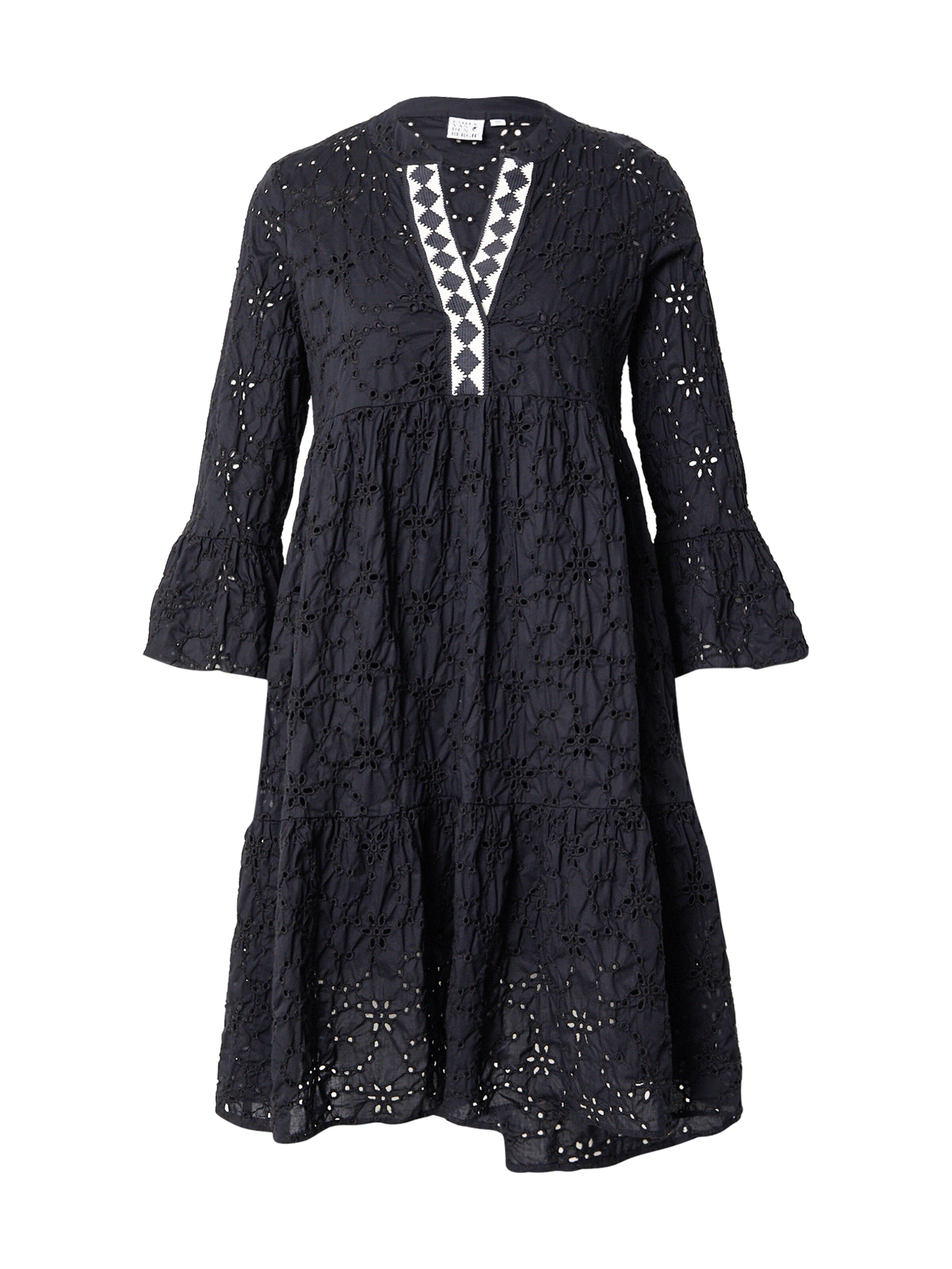 Emily Van Den Bergh Dolga srajca | črna barva: sprednja stran