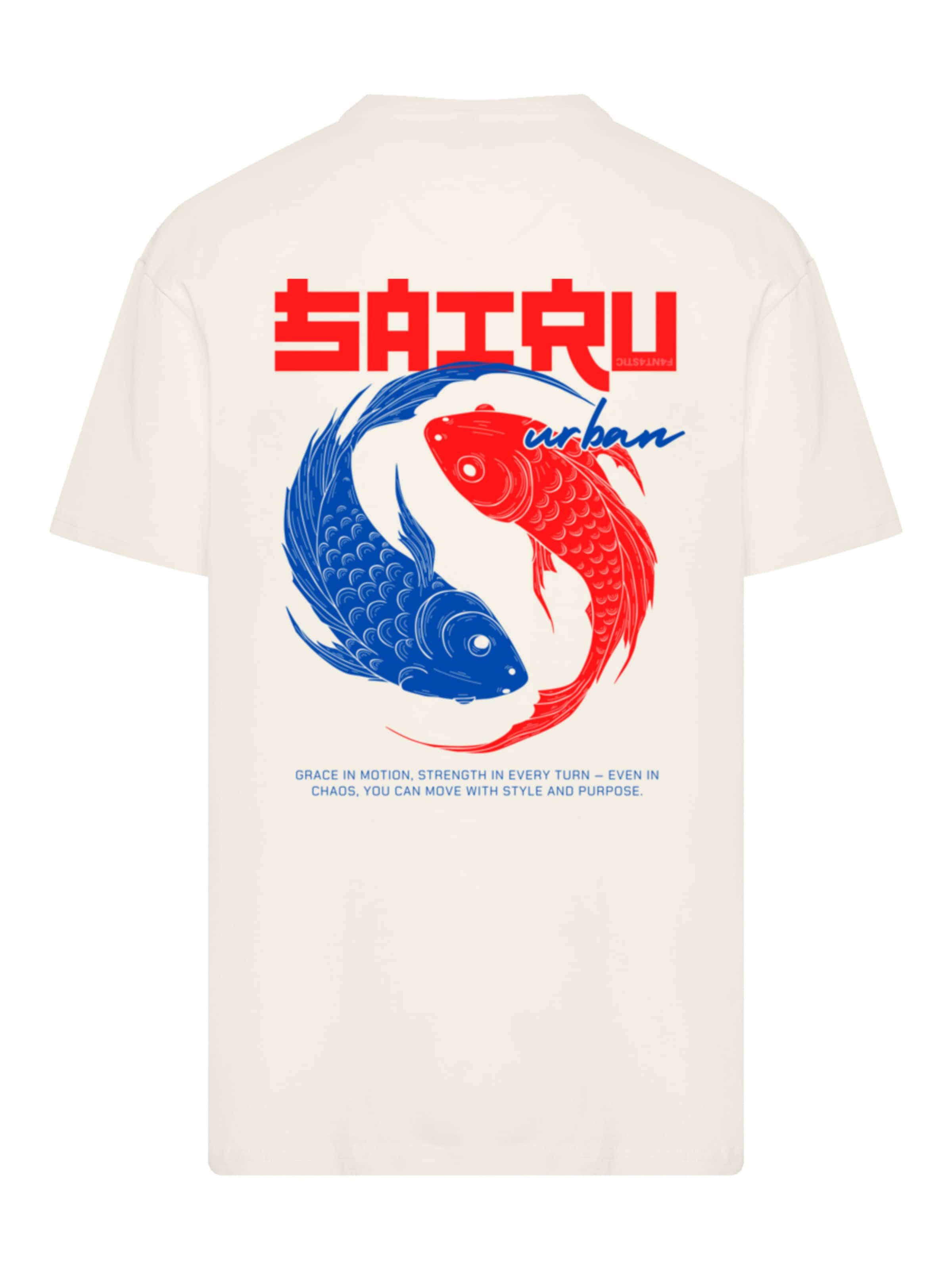 T-Shirt 'Koi Fish Japan Streetstyle' F4NT4STIC en beige