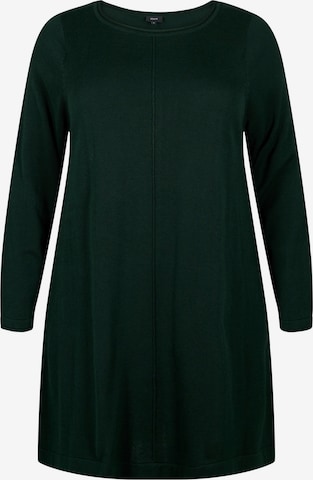 Zizzi - Vestido de malha 'MSHAPE' em verde: frente