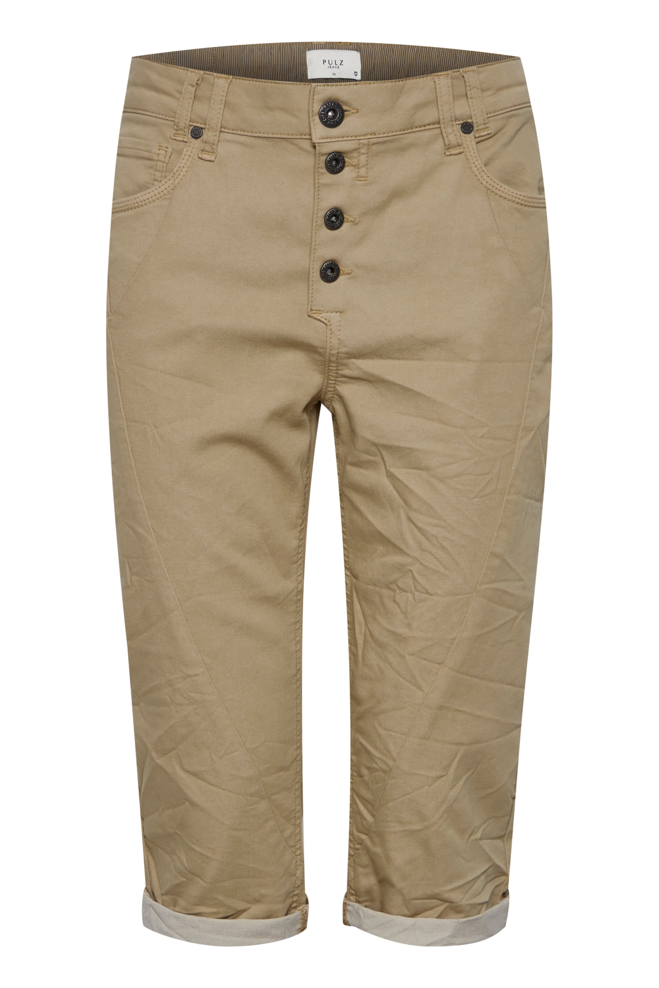Coupe slim Pantalon 'PZ Rosita' PULZ Jeans en beige : devant