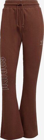 Flared Pantaloni di ADIDAS ORIGINALS in marrone: frontale