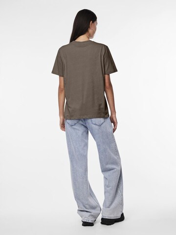 PIECES T-shirt 'RIA' i brun