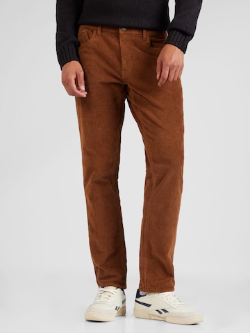 BLEND tavaline Püksid, värv pruun: eest vaates