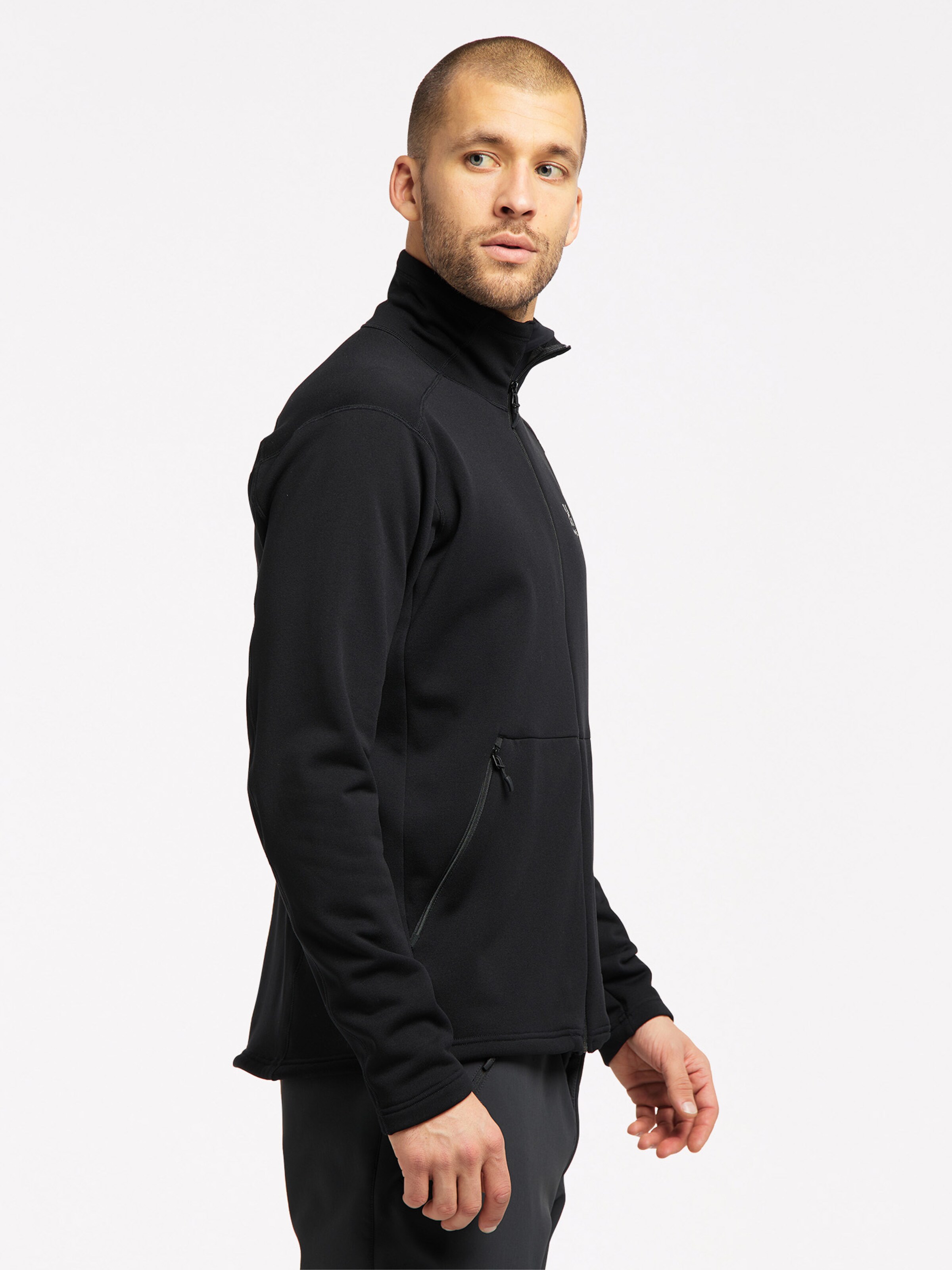 Männer Sportbekleidung Haglöfs Funktionsfleecejacke 'Bungy' in Schwarz - FF25016 Männer Sportbekleidung Haglöfs Funktionsfleecejacke 'Bungy' in Schwarz - FF25016