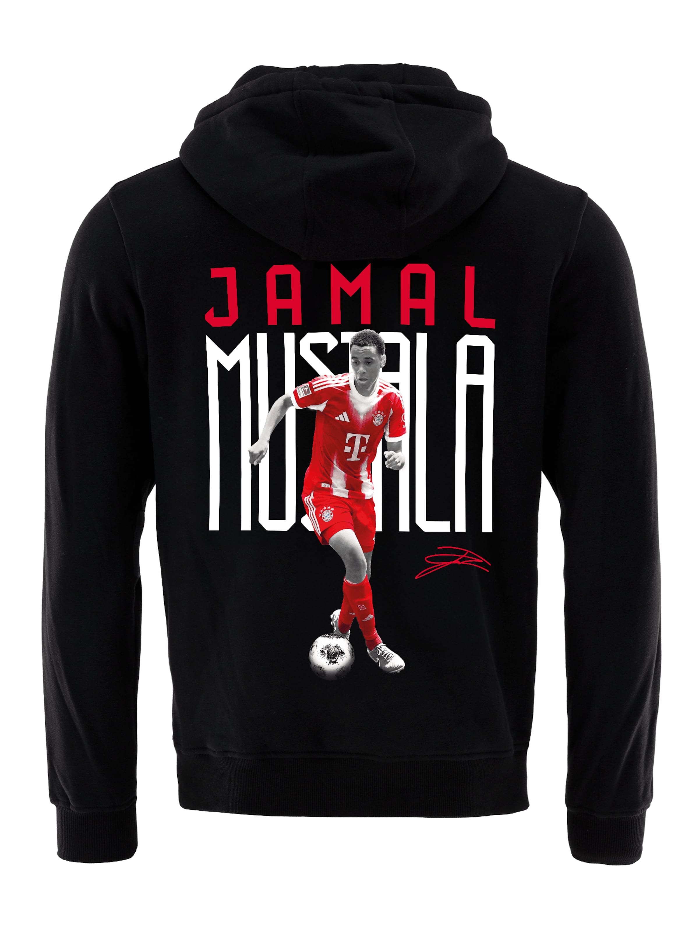 FC BAYERN MÜNCHEN Hoodie Musiala in Schwarz: Vorderseite
