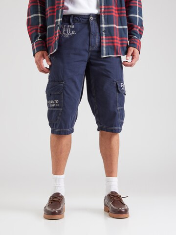 CAMP DAVID Regular Cargo trousers in Blue: front