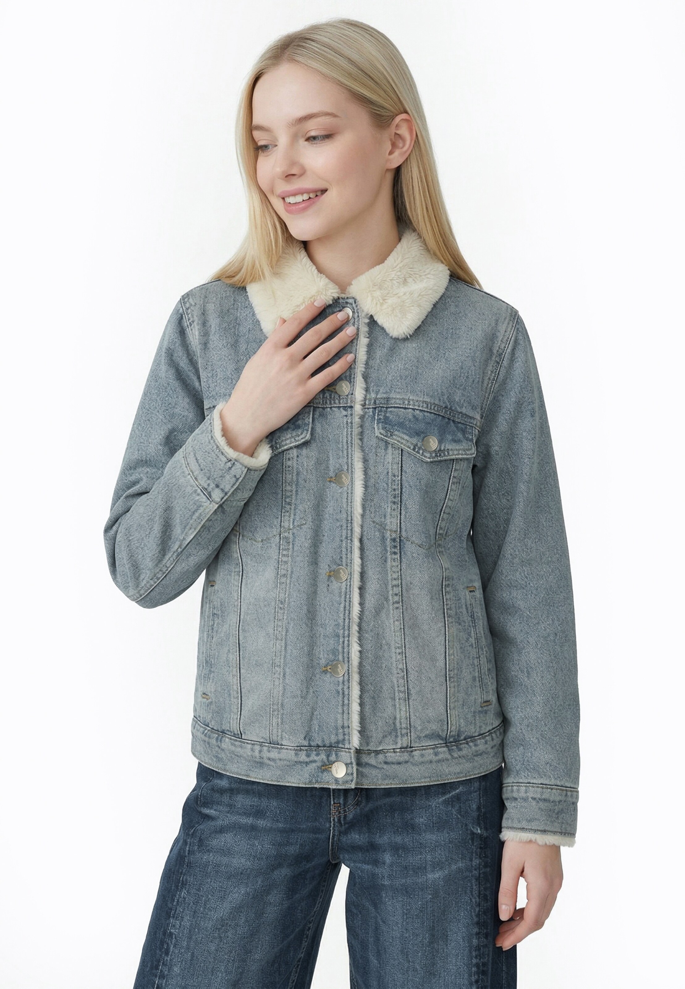 MYMO - Chaqueta de entretiempo en azul: frente