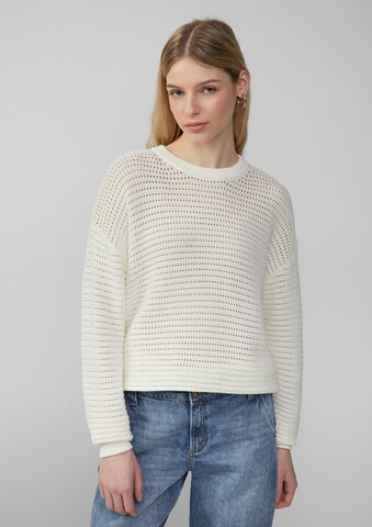 Pull-over QS en beige : devant