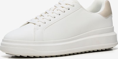 Bershka Matalavartiset tennarit 'TALON ARENA' värissä beige / valkoinen, Tuotenäkymä