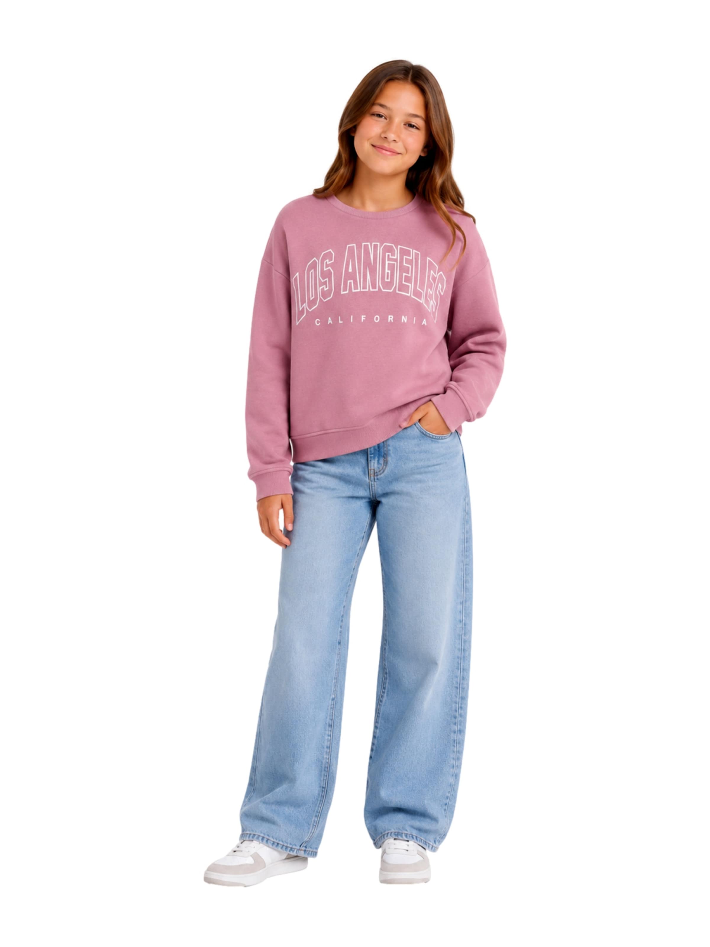 Sweat-shirt 'KOGSWEAT' ONLY GIRLS en rose